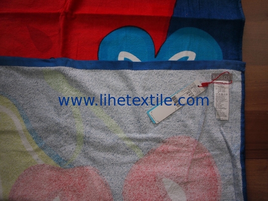 Amazon hot sale small MOQ fruit design digital active printing high quality cotton wholesale printed beach towel
