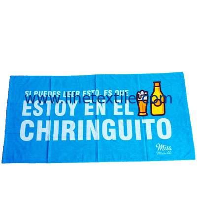 Wholesale Custom High Quality Sublimation Printing 100% Cotton Velour Summer Beach Towels With Logo