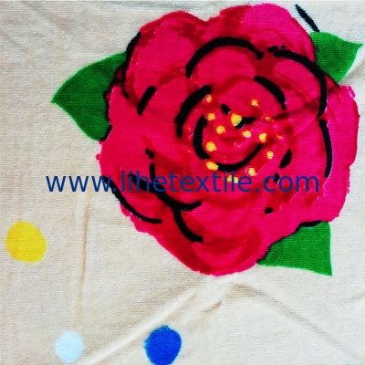 Manufacturer supply oversize 100%Cotton Custom Logo Velour Beach Towel Terry Printed Cotton Beach Towels