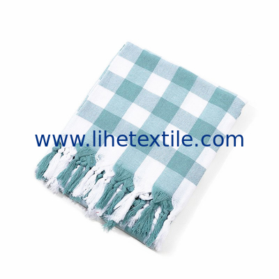 Custom logo Organic Cotton Bath Towel Sand Free Beach Towel Cotton Turkish Beach Towel With Tassel