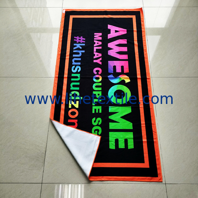 Wholesale customized Sand Proof sublimation digital print Beach Blanket towel blank microfiber beach towel