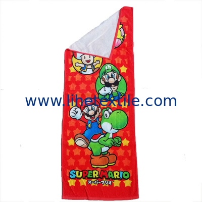 wholesale custom 100% cotton kids cartoon lightweight beach towel digital printed sand free beach towel