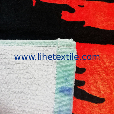 Large Beach Towel Reactive Printing 100% Organic Cotton Velour Terry Summer Bath Beach Towels