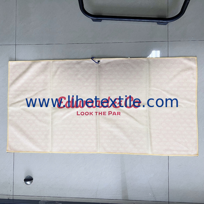 100% microfiber sport towel microfiber golf towel custom logo sublimation golf towel with magnet