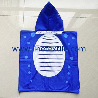 Summer Hot Sell Microfiber Poncho Kids Wholesale Kid Hooded Surf Poncho Beach Towel