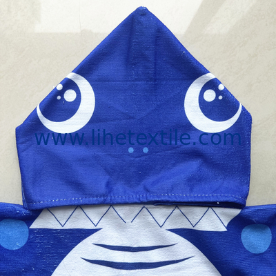 Summer Hot Sell Microfiber Poncho Kids Wholesale Kid Hooded Surf Poncho Beach Towel