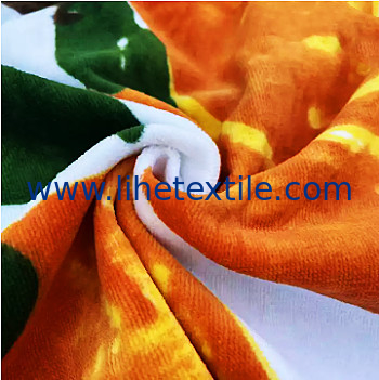Wholesale custom 100% cotton selling colourful the tulip flower design reactive printed well absorption soft beach towel