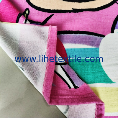 cartoon quick dry sand free microfiber terry cloth fabric beach towel