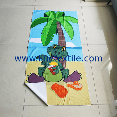 wholesale quality microfiber organic cartoon summer children beach towel