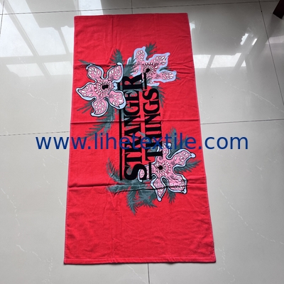High Quality Sublimation Cotton Printed  beach towels with logo custom print