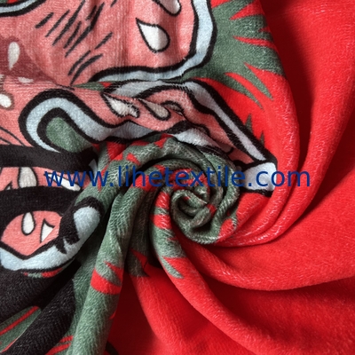 High Quality Sublimation Cotton Printed  beach towels with logo custom print