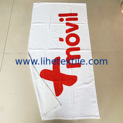 Wholesale printed velour oversized light weight 100% cotton beach towels