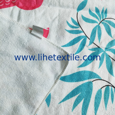 digital printed logo surf hooded poncho towel with pocket
