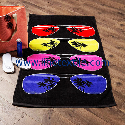 Printing Cotton Velour Summer Beach Towels With Logo