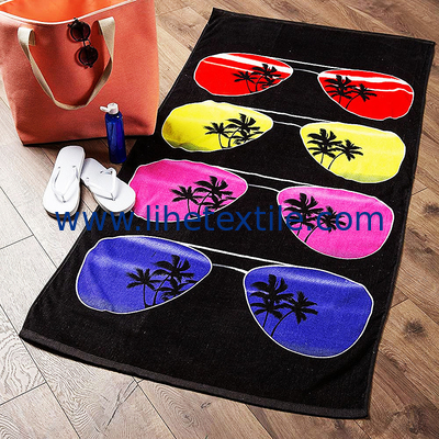 Printing Cotton Velour Summer Beach Towels With Logo