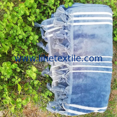 Beach towel 100% cotton fabric high quality jacquard beach towel jacquard woven sand free woven beach towel