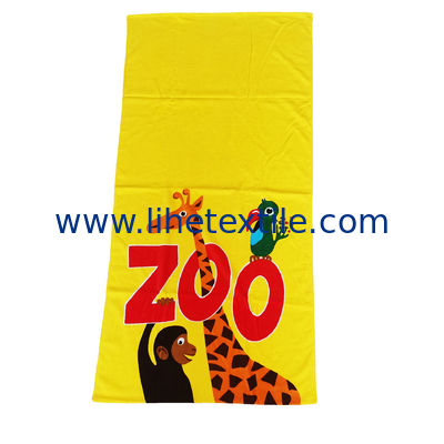 Custom Digital Reactive Printing Terry Cotton Character Cartoon Beach Towel