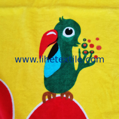Custom Digital Reactive Printing Terry Cotton Character Cartoon Beach Towel