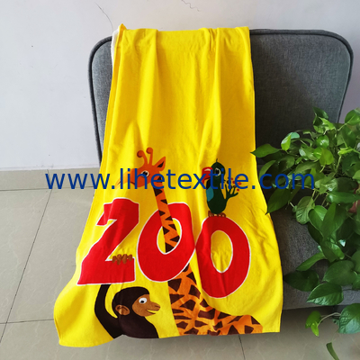Custom Digital Reactive Printing Terry Cotton Character Cartoon Beach Towel