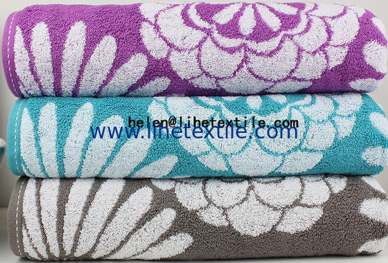 100% cotton jacquard bath towel , yarn dyed , towel set