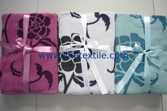 100% cotton jacquard bath towel , yarn dyed , towel set