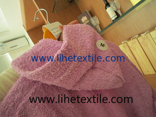 100% cotton children bath robe, pink , yellow , blue , white