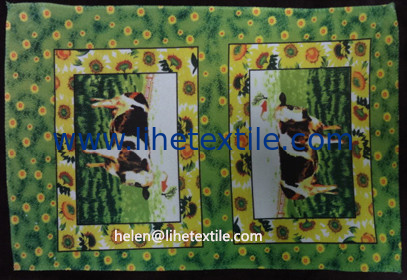 pigment printed microfiber kitchen cloth towel