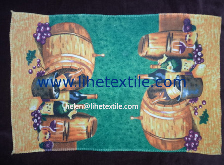pigment printed tea towel, microfiber material