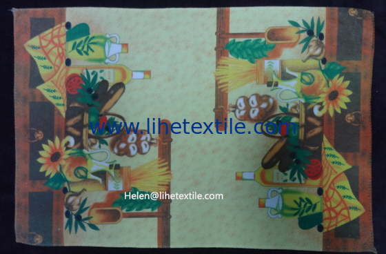 pigment printed tea towel, microfiber material