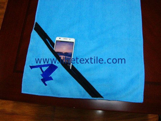 personalized gym fitness towel with zip pocket