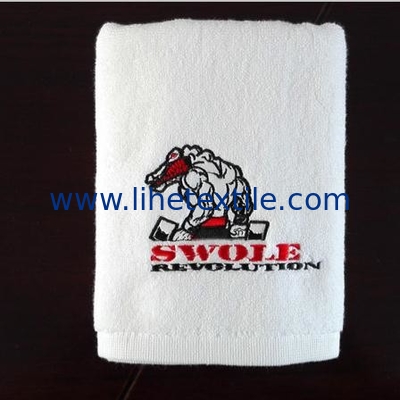 100% cotton high quality custome embroidery logo towel