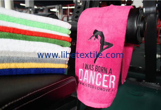 cheap promotional custom logo 100% cotton embroidery gym sport bath towel with logo yoga towel