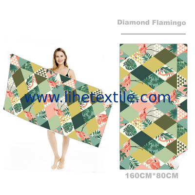 microfiber printed xxl beach towel Custom woven Logo Microfiber sand free towel