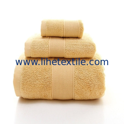 Customized wholesale 70*140cm logo embroidery fabric100% cotton bath towel set