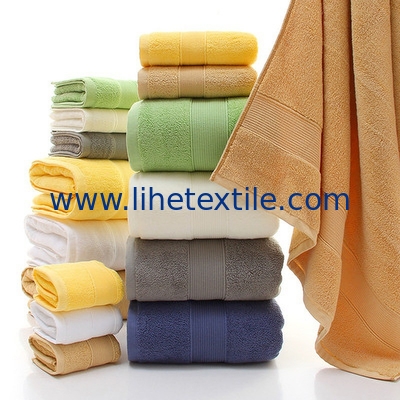 Customized wholesale 70*140cm logo embroidery fabric100% cotton bath towel set