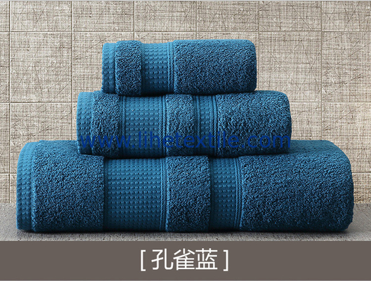 China Manufacturers Wholesale Good quality Cheap price super soft pure color 100% cotton Face Bath Towel Set
