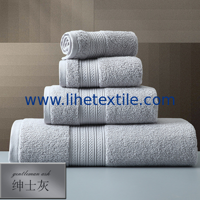 China Manufacturers Wholesale Good quality Cheap price super soft pure color 100% cotton Face Bath Towel Set