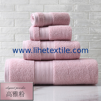 China Manufacturers Wholesale Good quality Cheap price super soft pure color 100% cotton Face Bath Towel Set