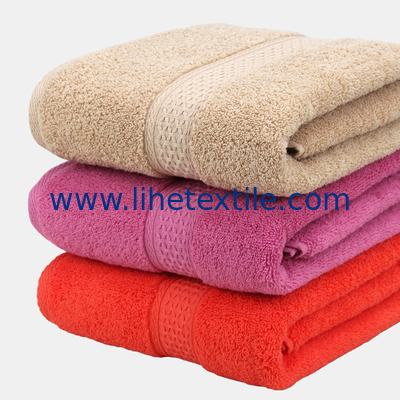 Luxury 100% cotton bath towel set with customized logo pattern