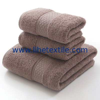 Luxury 100% cotton bath towel set with customized logo pattern