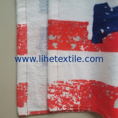 Custom logo pattern summer soft microfibre beach towel