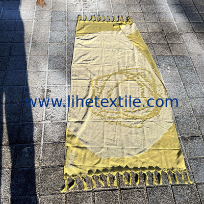 Custom logo woven summer  turkish 100% cotton beach towel