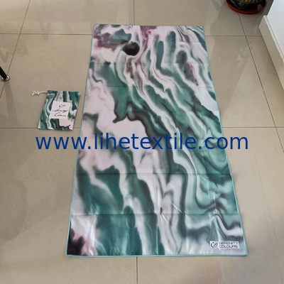 Promotional quick drying suede microfiber printed beach towel