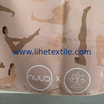 High quality eco friendly compact custom logo quick dry microfiber suede sublimation printed beach towel sand free