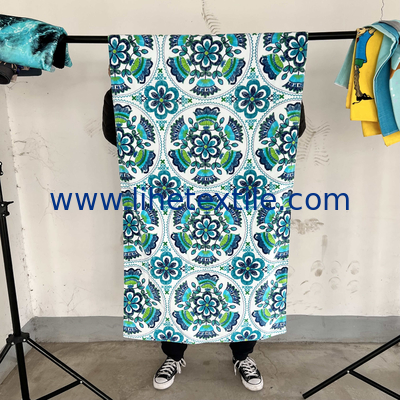 Customized logo printing 100% cotton beach towel logo printing