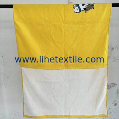 Customized logo printing 100% cotton beach towel logo printing