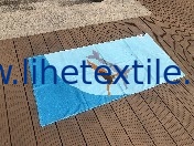 Customized logo printing 100% cotton beach towel logo printing