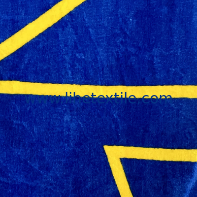 Customized logo printing 100% cotton beach towel logo printing