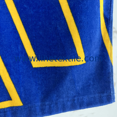 Customized logo printing 100% cotton beach towel logo printing