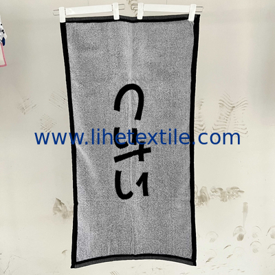 Customized logo printing 100% cotton beach towel logo printing
